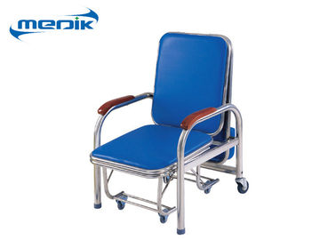 Składane krzesła szpitalne Meble Krzesła ze stali nierdzewnej Bed Cum Krzesło z kółka