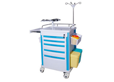 Łatwe czyszczenie ABS Wózki medyczne z tworzywa sztucznego Z bezgłośnymi kółkami