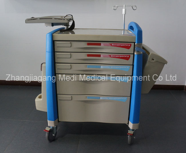 Luksusowy medyczny wózek ratunkowy z centralną blokadą szuflady Łącznie 6 szuflad
