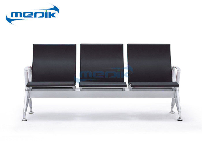 3 - Siedzenia Medyczne Krzesła do poczekalni Stalowa belka z metalowym wykończeniem