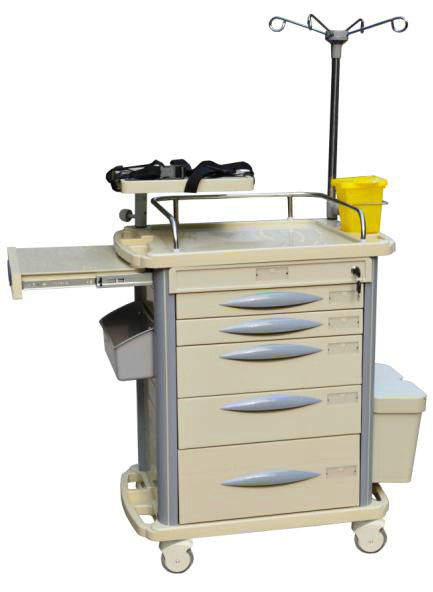 Pielęgniarka Medical Crash Cart, Wielofunkcyjny Resuscitation Wózek