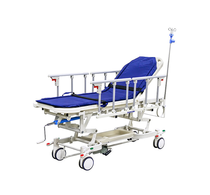 Ręczny wózek medyczny z regulacją wysokości dla pacjenta