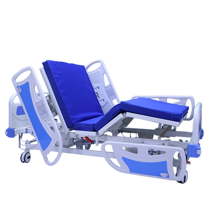 Wielofunkcyjny regulowany sprzęt medyczny ze stali nierdzewnej 3 korby Ręczne składane łóżko szpitalne OIOM