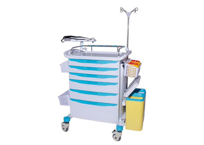 Szpital terapeutyczny Wózek Podwójne aluminiowe kolumny boczne Korpus ABS
