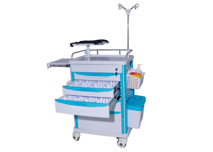 Podręcznik Medical Crash Cart Dla Kliniki Z ABS z tworzywa sztucznego Top Board