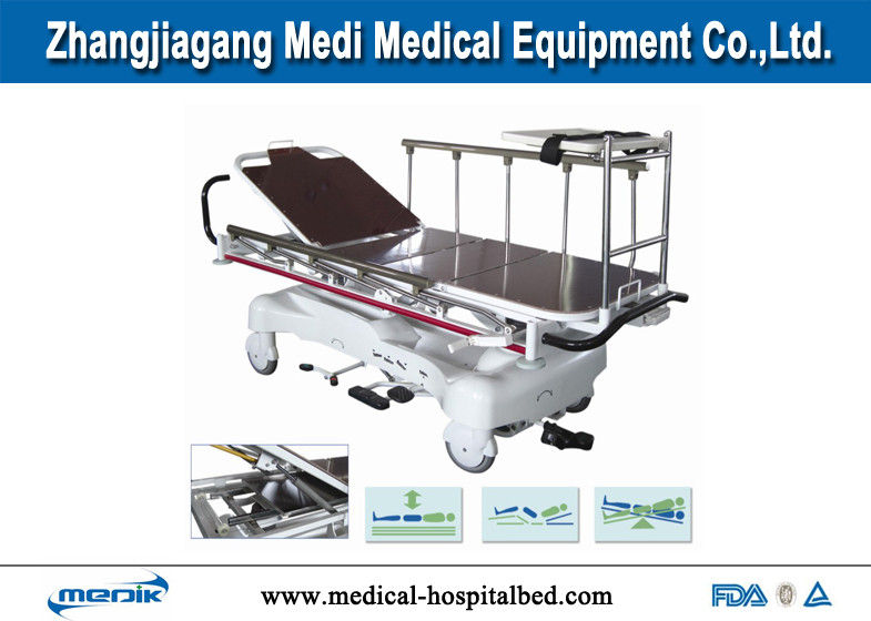 Hydrauliczna, translucentna wysokość wózka transportowego pacjenta