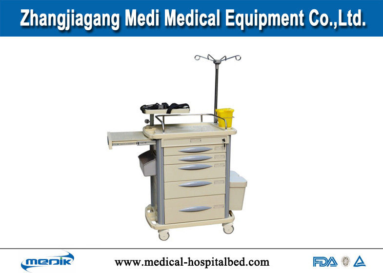 Wózek resuscytacyjny szpitalny z pięcioma szufladami z certyfikatem CE ISO Medical Medical Crash Cart