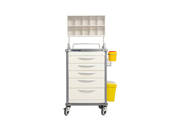 Pięć szuflad na znieczulenie Wózki medyczne z aluminiowymi kolumnami